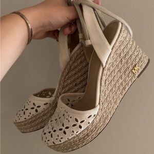 Michael Kors Floral Wedges